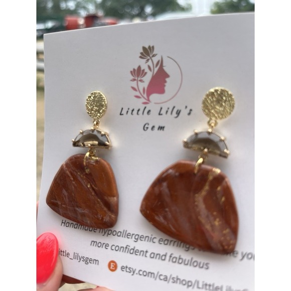 Handmade  Polymer Clay   Earrings - Picture 4 of 12